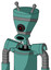 Greenish Mech With Vase Head And Round Mouth And Black Cyclops Eye And Double Antenna