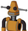 Peach Droid With Cone Head And Square Mouth And Two Eyes