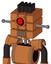 Orange Droid With Cube Head And Vent Mouth And Cyclops Eye And Pipe Hair