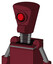 Red Droid With Cylinder-Conic Head And Speakers Mouth And Cyclops Eye