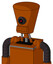 Redish-Orange Mech With Cylinder-Conic Head And Toothy Mouth And Black Cyclops Eye