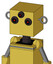 Yellow Droid With Box Head And Three-Eyed