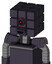 Purple Robot With Cube Head And Happy Mouth And Black Cyclops Eye
