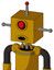 Yellow Droid With Box Head And Round Mouth And Cyclops Eye And Single Led Antenna