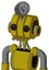 Yellow Automaton With Multi-Toroid Head And Pipes Mouth And Red Eyed And Radar Dish Hat