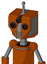 Redish-Orange Mech With Mechanical Head And Vent Mouth And Three-Eyed And Single Antenna