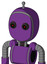 Purple Automaton With Bubble Head And Black Glowing Red Eyes And Single Antenna