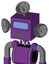Purple Automaton With Box Head And Vent Mouth And Large Blue Visor Eye And Radar Dish Hat