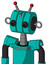 Greenish Robot With Multi-Toroid Head And Red Eyed And Double Led Antenna