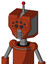 Orange Robot With Mechanical Head And Vent Mouth And Bug Eyes And Single Led Antenna