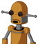 Peach Droid With Dome Head And Round Mouth And Red Eyed