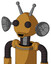 Yellowish Droid With Rounded Head And Happy Mouth And Two Eyes And Double Antenna