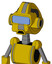 Yellow Droid With Droid Head And Sad Mouth And Large Blue Visor Eye