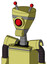 Yellow Robot With Vase Head And Speakers Mouth And Cyclops Eye And Double Led Antenna