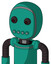 Green Automaton With Bubble Head And Pipes Mouth And Red Eyed