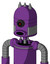 Purple Automaton With Dome Head And Round Mouth And Black Cyclops Eye And Three Spiked