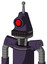Purple Mech With Cone Head And Keyboard Mouth And Cyclops Eye And Single Antenna