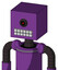 Purple Automaton With Box Head And Keyboard Mouth And Black Cyclops Eye