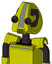 Yellow Robot With Droid Head And Speakers Mouth And Red Eyed