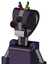 Purple Mech With Droid Head And Teeth Mouth And Three-Eyed And Wire Hair