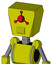 Yellow Robot With Box Head And Speakers Mouth And Cyclops Compound Eyes