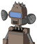 Gray Robot With Dome Head And Speakers Mouth And Large Blue Visor Eye And Three Spiked