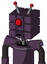 Purple Mech With Cube Head And Sad Mouth And Cyclops Eye And Double Led Antenna