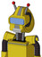 Yellow Droid With Droid Head And Teeth Mouth And Large Blue Visor Eye And Double Led Antenna