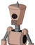 Light-Peach Mech With Cylinder-Conic Head And Vent Mouth And Black Cyclops Eye And Spike Tip