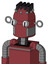 Red Mech With Dome Head And Two Eyes And Pipe Hair