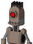 Gray Robot With Dome Head And Pipes Mouth And Cyclops Eye And Pipe Hair