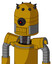 Yellow Droid With Dome Head And Toothy Mouth And Black Cyclops Eye