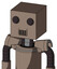 Gray Robot With Box Head And Speakers Mouth And Two Eyes