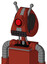 Red Automaton With Droid Head And Keyboard Mouth And Cyclops Eye And Double Antenna