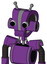 Purple Automaton With Droid Head And Toothy Mouth And Two Eyes And Double Antenna