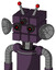 Purple Mech With Cube Head And Three-Eyed And Double Led Antenna