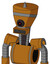 Dirty-Orange Mech With Vase Head And Square Mouth And Black Cyclops Eye And Spike Tip