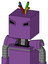 Purple Automaton With Box Head And Angry Eyes And Wire Hair
