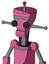 Pink Robot With Vase Head And Toothy Mouth And Two Eyes And Single Led Antenna