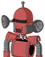 Pinkish Mech With Dome Head And Speakers Mouth And Black Visor Cyclops And Single Antenna