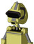 Yellow Robot With Droid Head And Happy Mouth And Black Visor Eye And Spike Tip