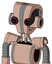 Light-Peach Mech With Droid Head And Black Glowing Red Eyes