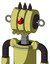 Yellow Robot With Multi-Toroid Head And Pipes Mouth And Angry Cyclops And Three Dark Spikes