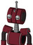 Red Droid With Multi-Toroid Head And Two Eyes And Single Antenna