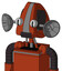 Orange Robot With Droid Head And Dark Tooth Mouth And Two Eyes