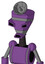 Purple Automaton With Vase Head And Sad Mouth And Angry Eyes And Radar Dish Hat