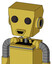 Yellow Droid With Box Head And Happy Mouth And Two Eyes