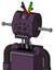 Purple Mech With Multi-Toroid Head And Square Mouth And Bug Eyes And Wire Hair