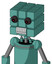 Greenish Mech With Cube Head And Teeth Mouth And Red Eyed