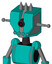 Greenish Robot With Mechanical Head And Pipes Mouth And Black Cyclops Eye And Three Spiked